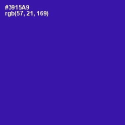 #3915A9 - Blue Gem Color Image