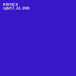 #3916C8 - Dark Blue Color Image