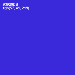 #3929DB - Dark Blue Color Image