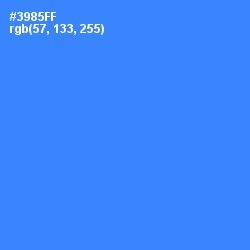#3985FF - Dodger Blue Color Image