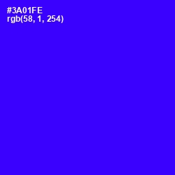 #3A01FE - Blue Color Image