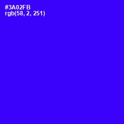 #3A02FB - Blue Color Image