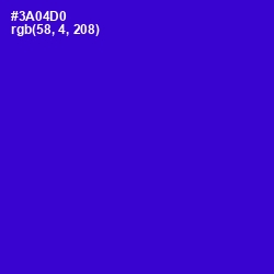#3A04D0 - Dark Blue Color Image