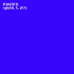 #3A05FB - Blue Color Image