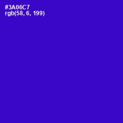 #3A06C7 - Dark Blue Color Image