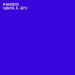 #3A06DD - Dark Blue Color Image