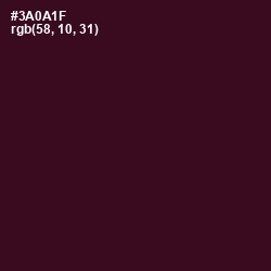 #3A0A1F - Aubergine Color Image