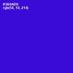 #3A0AD6 - Dark Blue Color Image