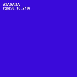 #3A0ADA - Dark Blue Color Image