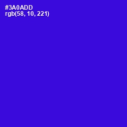 #3A0ADD - Dark Blue Color Image