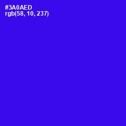 #3A0AED - Blue Color Image