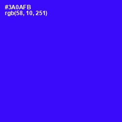 #3A0AFB - Blue Color Image