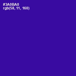 #3A0BA0 - Blue Gem Color Image