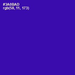 #3A0BAD - Blue Gem Color Image