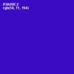 #3A0BC2 - Dark Blue Color Image