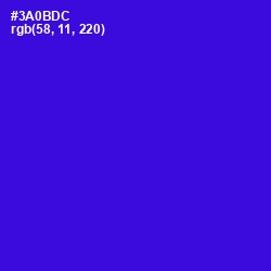 #3A0BDC - Dark Blue Color Image