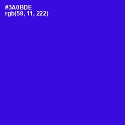 #3A0BDE - Dark Blue Color Image