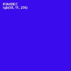 #3A0BEC - Blue Color Image