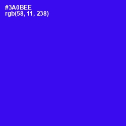 #3A0BEE - Blue Color Image