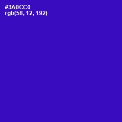 #3A0CC0 - Dark Blue Color Image