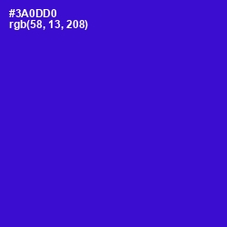 #3A0DD0 - Dark Blue Color Image