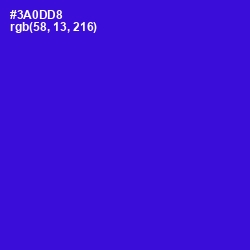 #3A0DD8 - Dark Blue Color Image