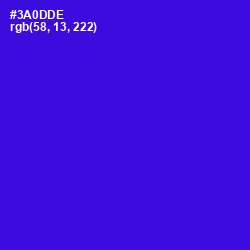 #3A0DDE - Dark Blue Color Image