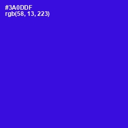 #3A0DDF - Dark Blue Color Image