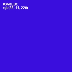 #3A0EDC - Dark Blue Color Image