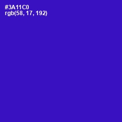 #3A11C0 - Dark Blue Color Image
