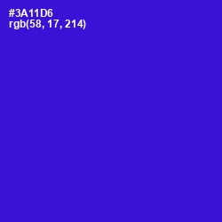 #3A11D6 - Dark Blue Color Image