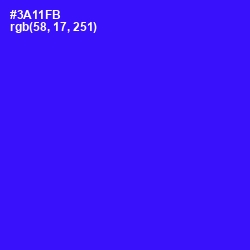 #3A11FB - Blue Color Image