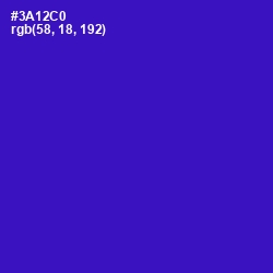 #3A12C0 - Dark Blue Color Image