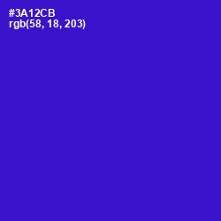 #3A12CB - Dark Blue Color Image