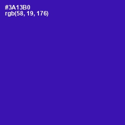 #3A13B0 - Blue Gem Color Image