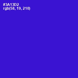 #3A13D2 - Dark Blue Color Image