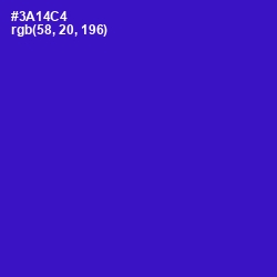 #3A14C4 - Dark Blue Color Image