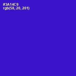 #3A14C9 - Dark Blue Color Image
