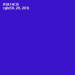 #3A14CB - Dark Blue Color Image