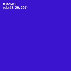#3A14CF - Dark Blue Color Image