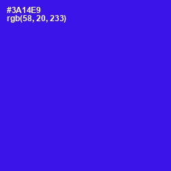 #3A14E9 - Blue Color Image