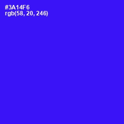 #3A14F6 - Blue Color Image