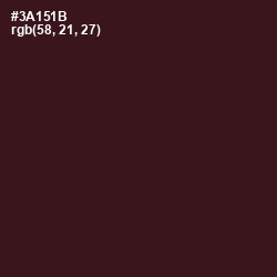 #3A151B - Tamarind Color Image