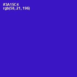 #3A15C4 - Dark Blue Color Image