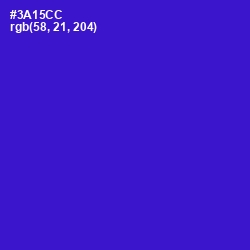 #3A15CC - Dark Blue Color Image