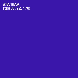 #3A16AA - Blue Gem Color Image