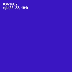 #3A16C2 - Dark Blue Color Image