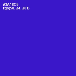 #3A18C9 - Dark Blue Color Image