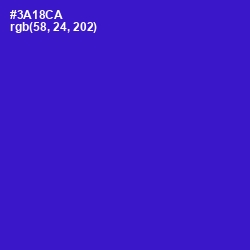 #3A18CA - Dark Blue Color Image