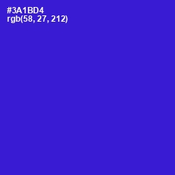 #3A1BD4 - Dark Blue Color Image